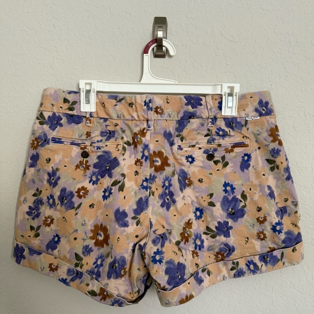 Dear John Anthropologie Floral Hampton Shorts Size XL Spring Bloomcore Lavender - Picture 3 of 10